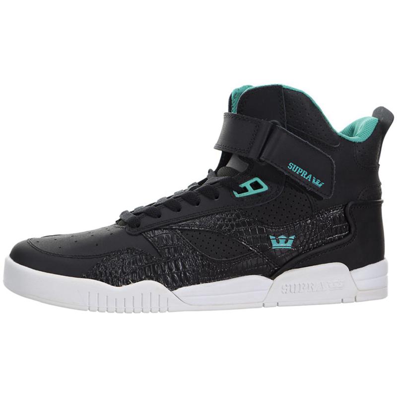 Zapatillas Altas Supra Argentina Hombre - BLEEKER Negras Turquesa (CPVXQ-4027)